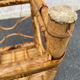 Tabouret bambou brûlé années 50