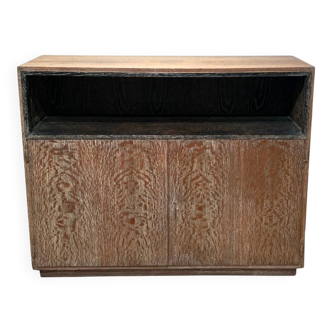 Art Deco Office Cabinet in Limed Oak from De Coene, 1935