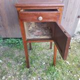 Old bedside table wooden nightstand drawer + case vintage