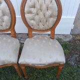 Paire chaises médaillon