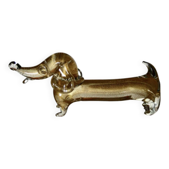 Vintage murano glass dog by barovier and toso 1960