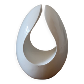 White ovo magazine holder by stamp space age vintage