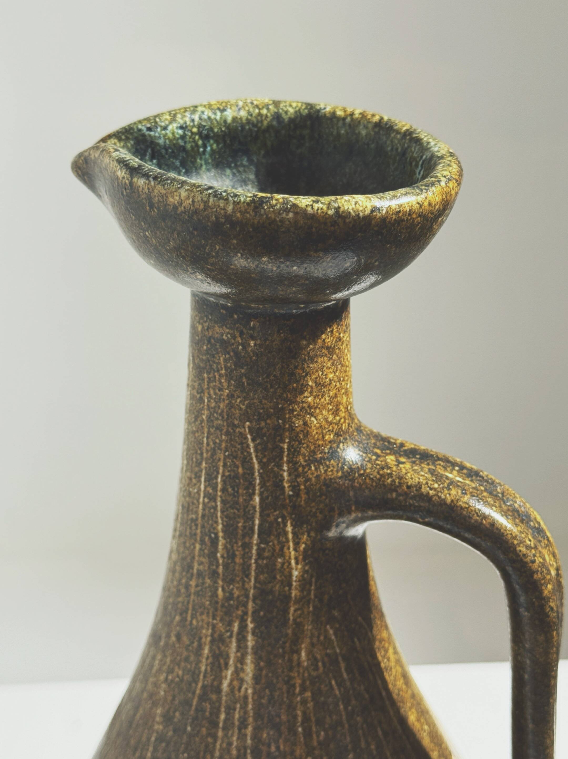 Ceramic jug by the Accolay potters