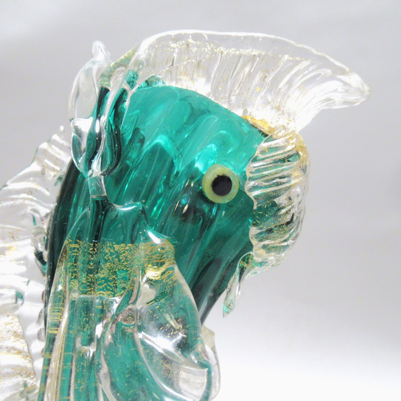Vase sculpture Fish glass by Murano Salviati