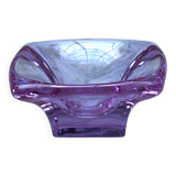 Vide-poche corolle en cristal violet