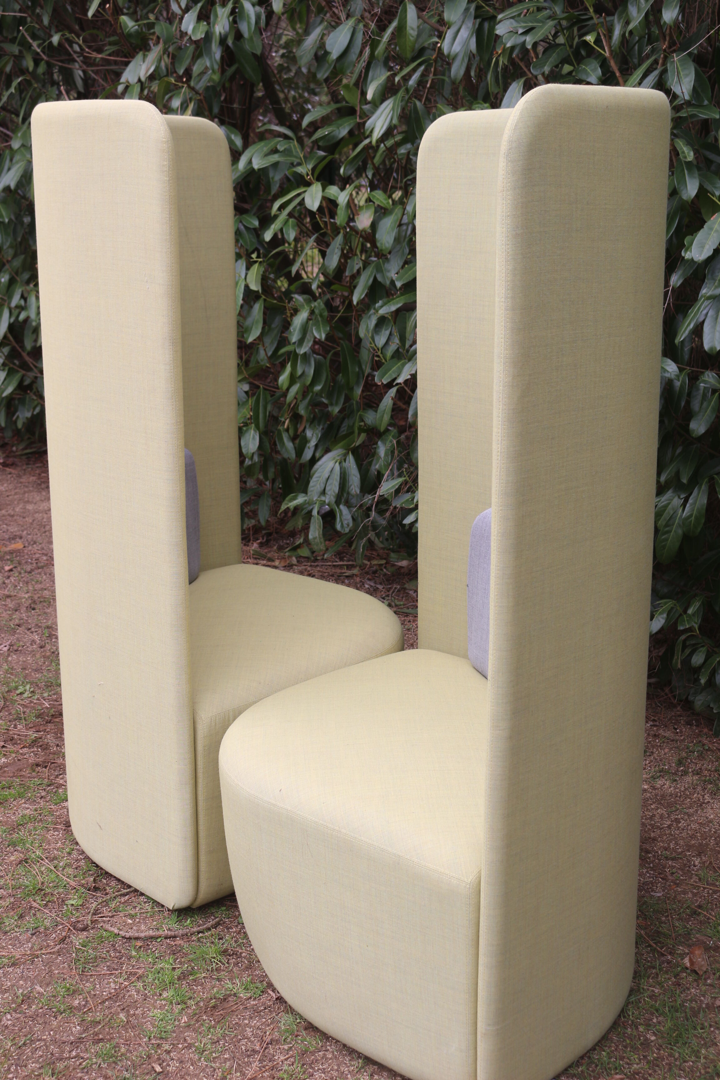 Pair of armchairs back high Shuffle design