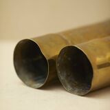 Pair of vintage Art Deco Brass vases Circa 191