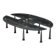 Thomas Serruys iron brutalist coffee table, Belgium, 2019