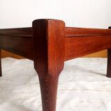 Scandinavian coffee table in wood and glass