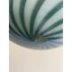 Contemporary green and white oval pendant in murano glass