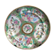 Canton porcelain plate - Character and Bird Decoration - China - 19th Century