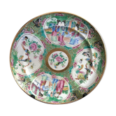Assiette Canton - Porcelaine - décor de personnages et d'oiseaux - Chine - XIXe siècle