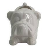 Ceramic flower pot in the shape of a dog