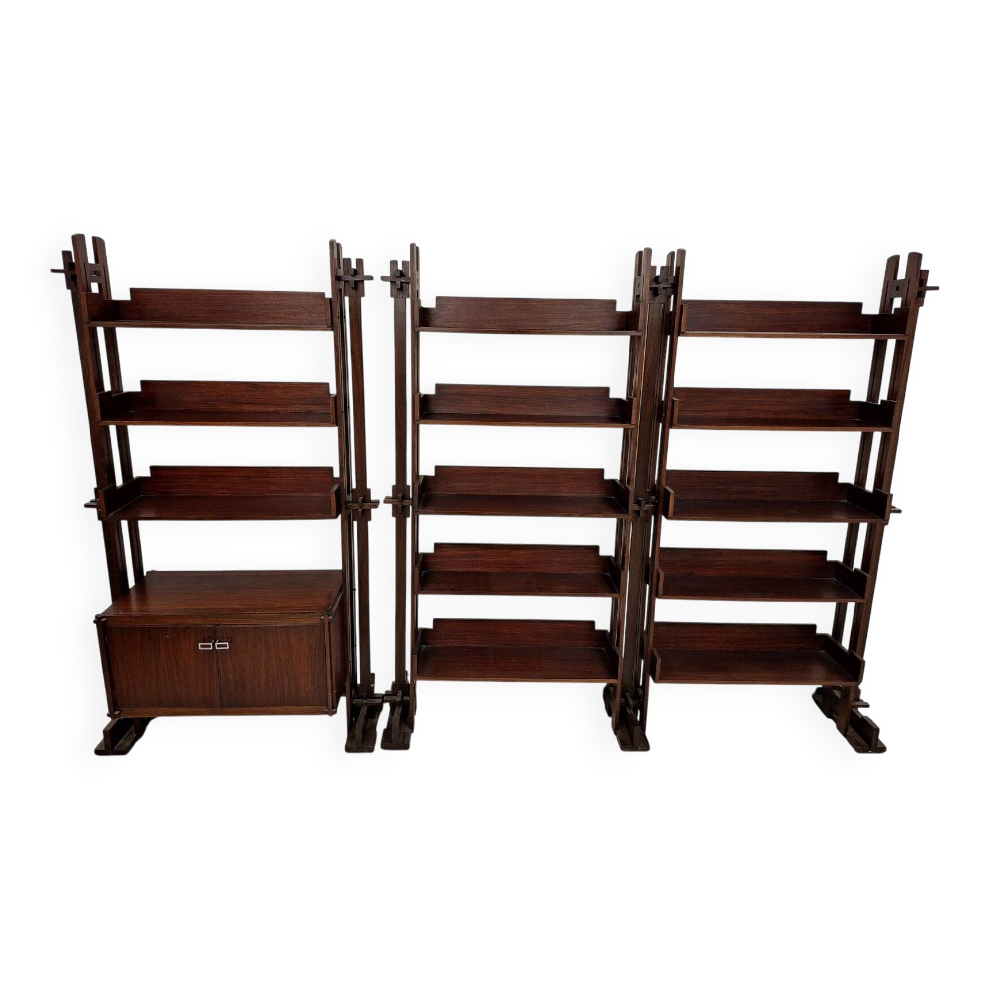Étagères de librairie par Marco Comolli pour Mobilia, années 1950, ensemble de 2