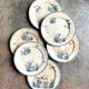 6 dessert plates Sarreguemines in iron earth, service "Tsarina"