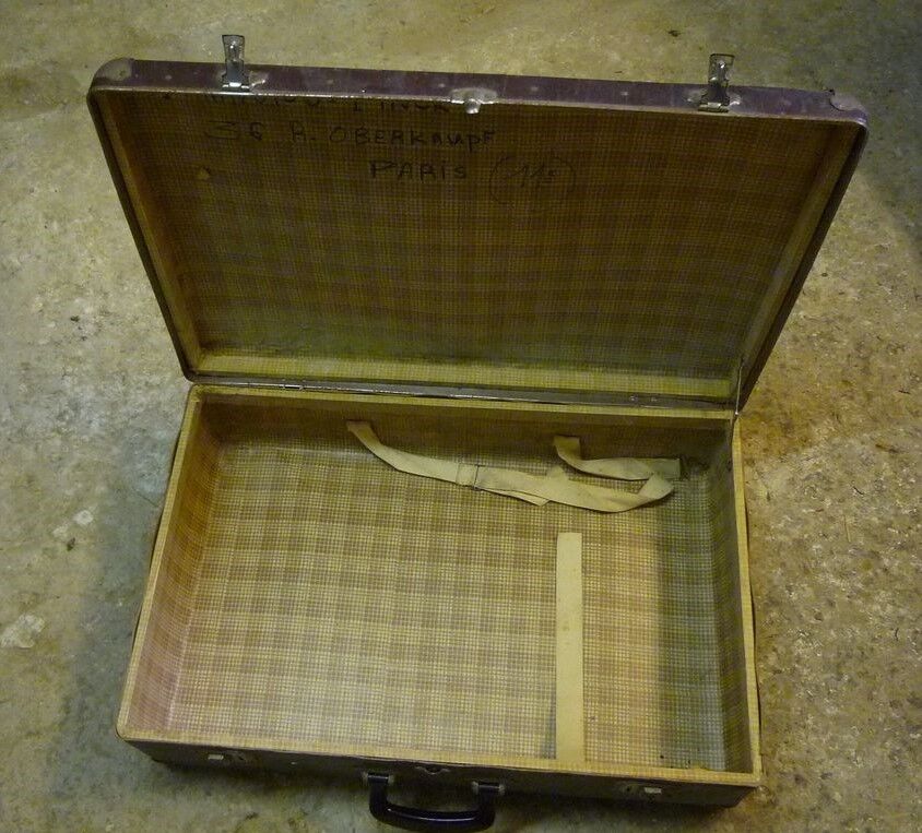 Old case, faux leather, vintage 40s-50s