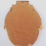 Miroir ancien à fronton en bois doré de style Louis XVI