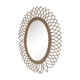 Miroir rotin oval vintage, 1960