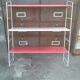 Vintage steel wire shelf