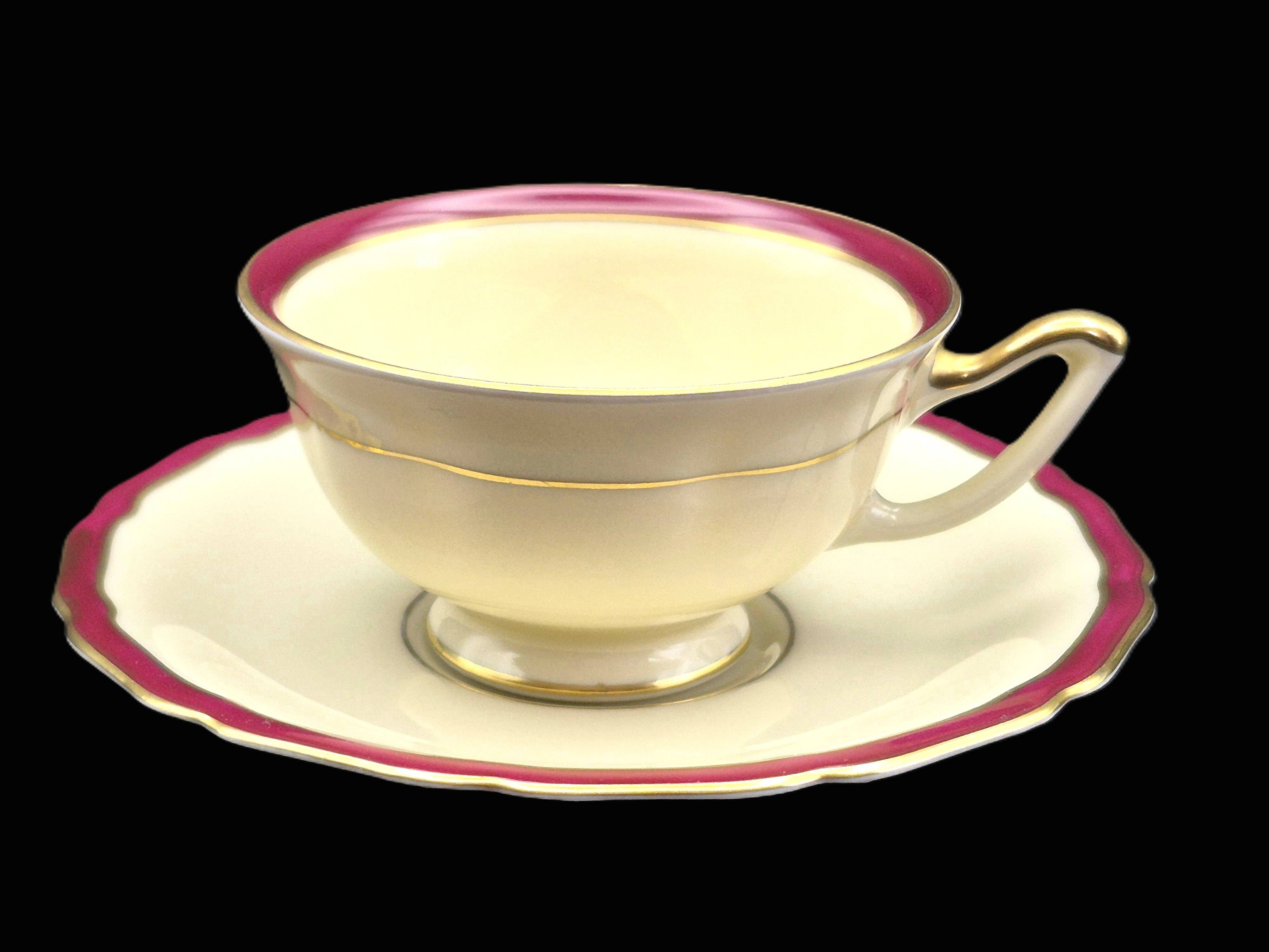 Set of three antique Thomas Bavaria cups – Ivory porcelain