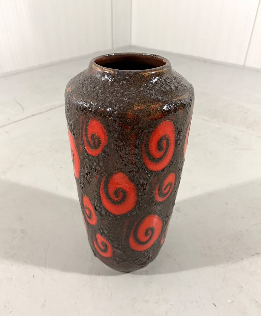 West-Germany pottery vase Fat Lava floor vase 1960’s