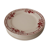 Set of 8 plates Badonviller