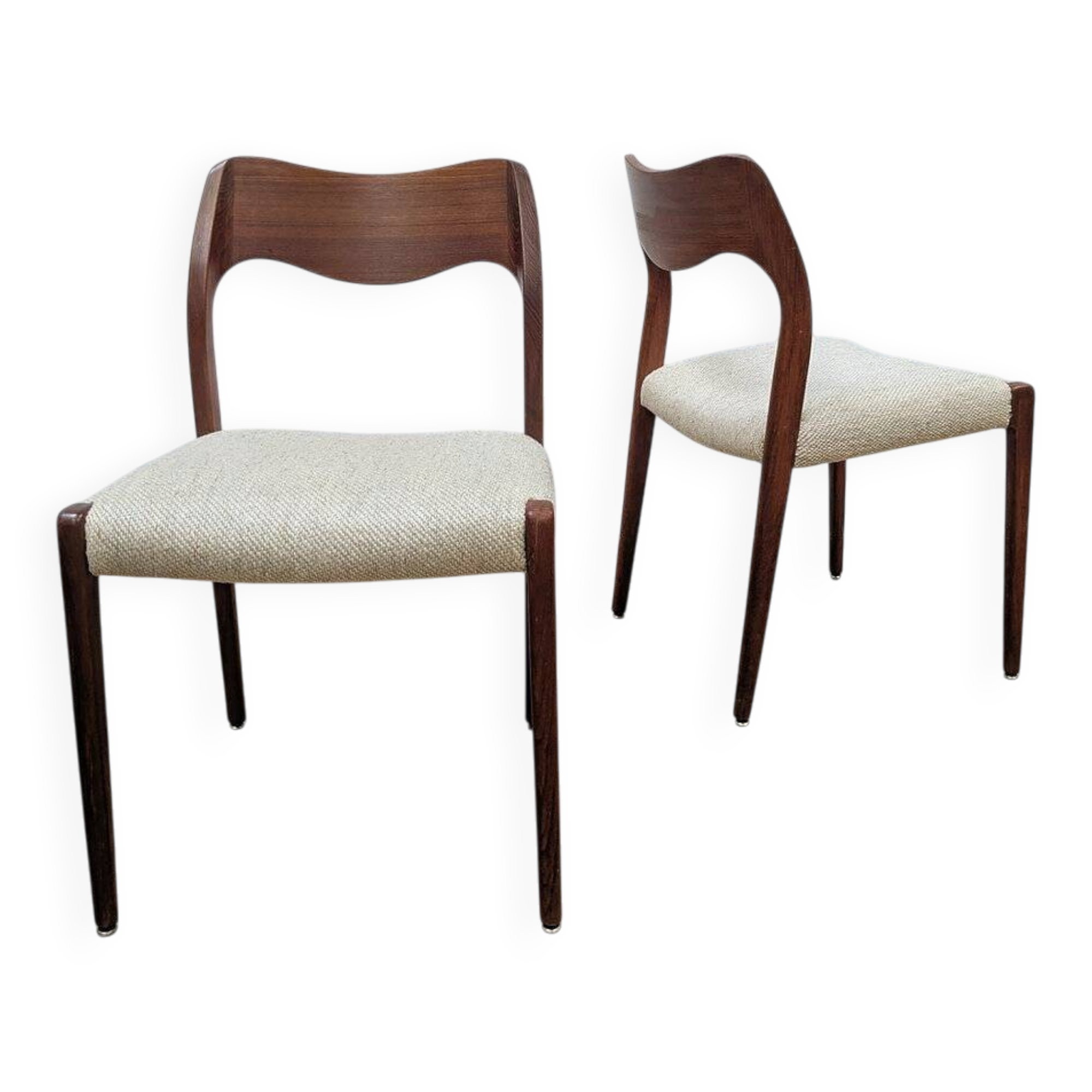 2 vintage chairs by Niels Otto Moller