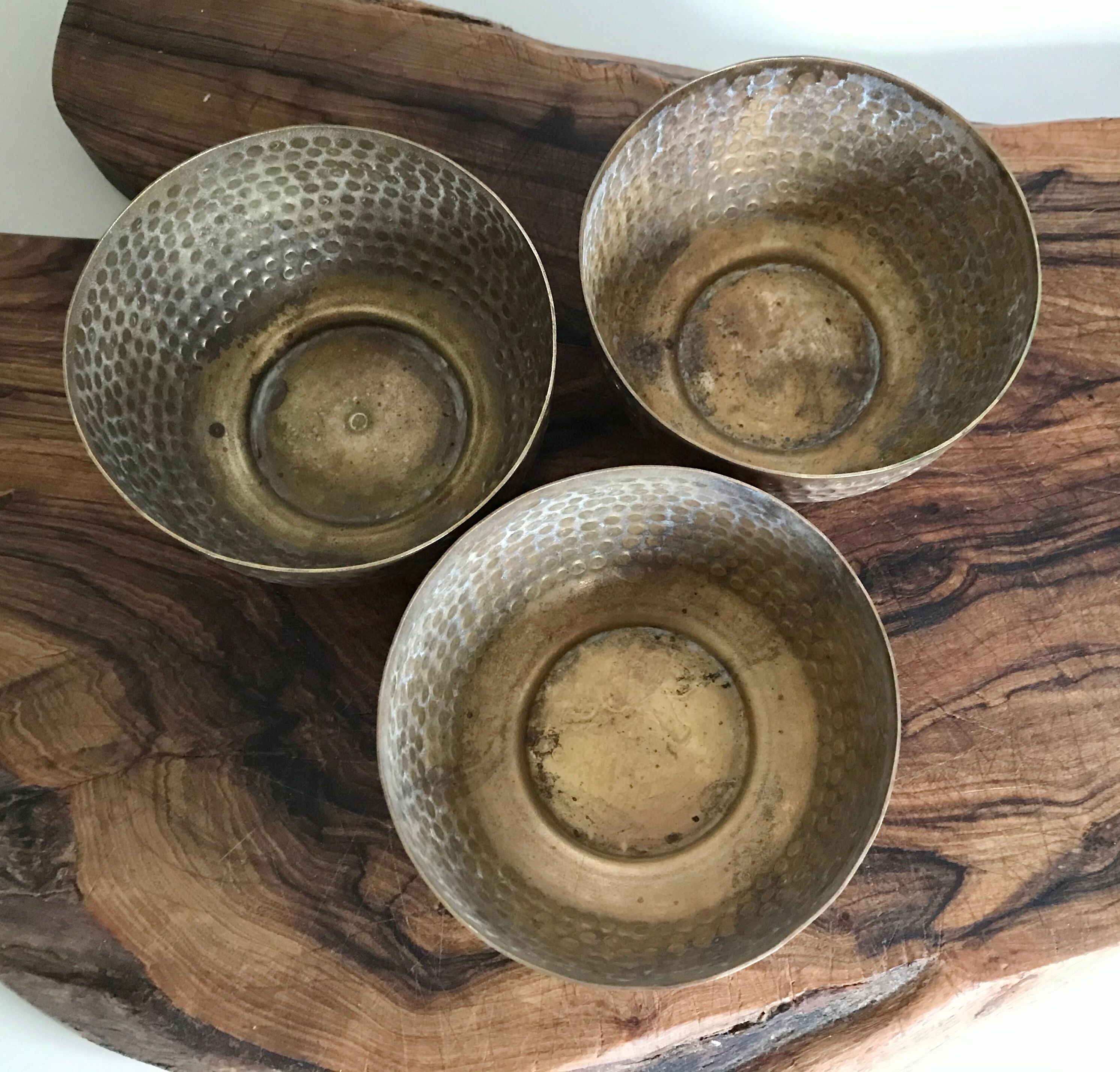 Brass trinket bowls set