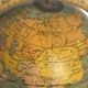 Vintage 1920 terrestrial globe world map metal USA - 25 cm