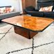 Roche Bobois elm burl coffee table, 1980