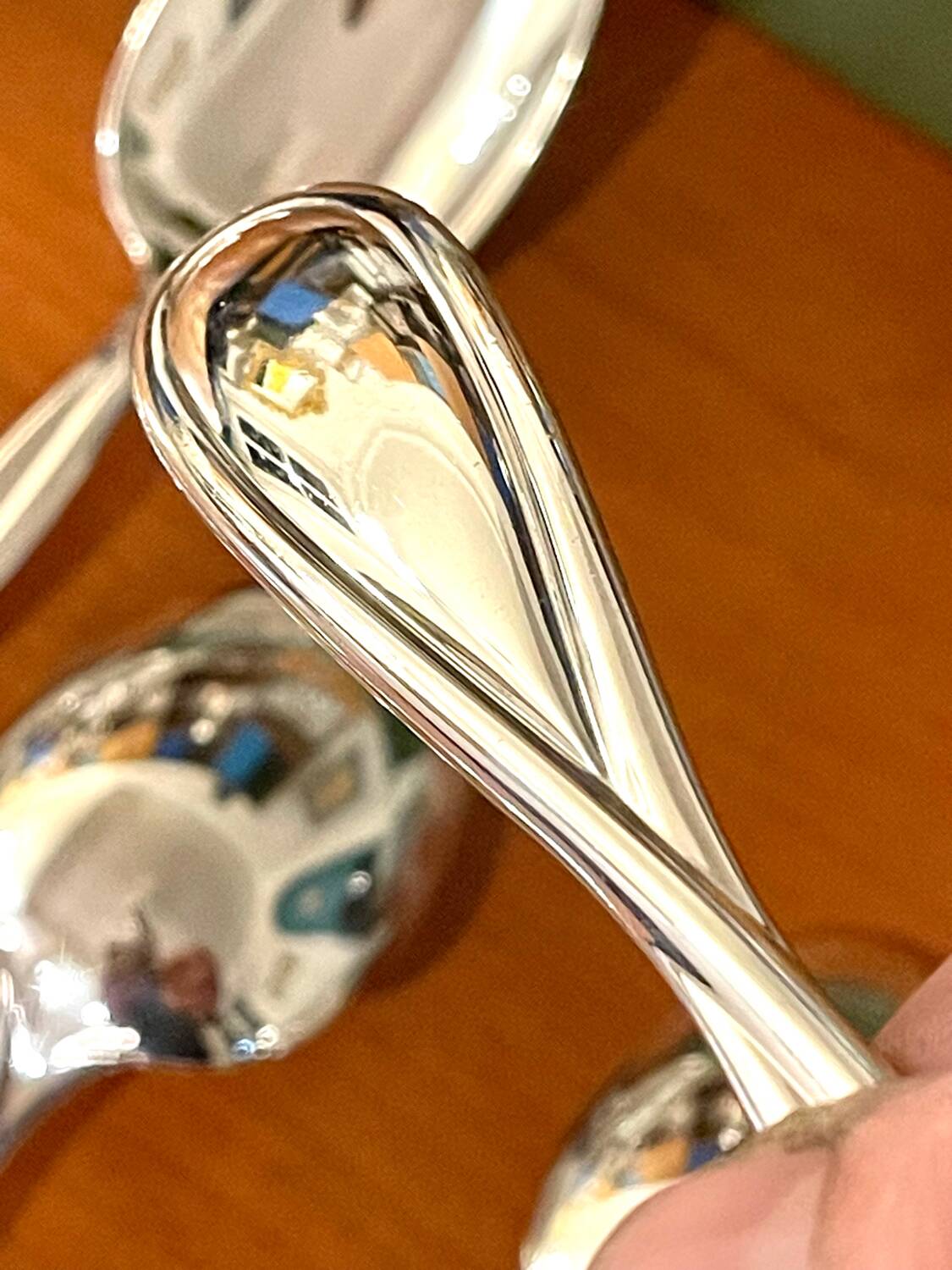 Christofle galea, 8 standard 19 cm spoons in very good condition.