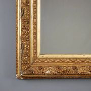 Miroir ancien en bois sculpté et doré, Italie, XIXe siècle