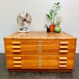 Vintage plan chest of architect drawers