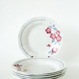 Set of 6 St-Amand soup plates, Spring pattern, 1950