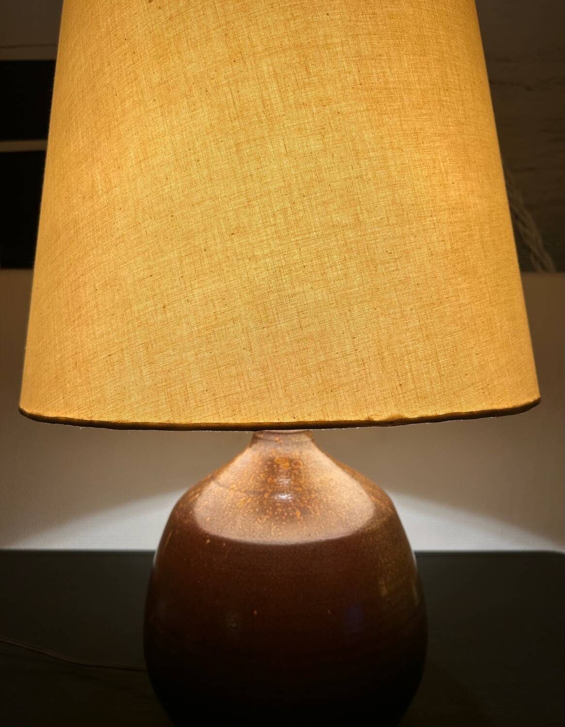 Large 70's sandstone lamp