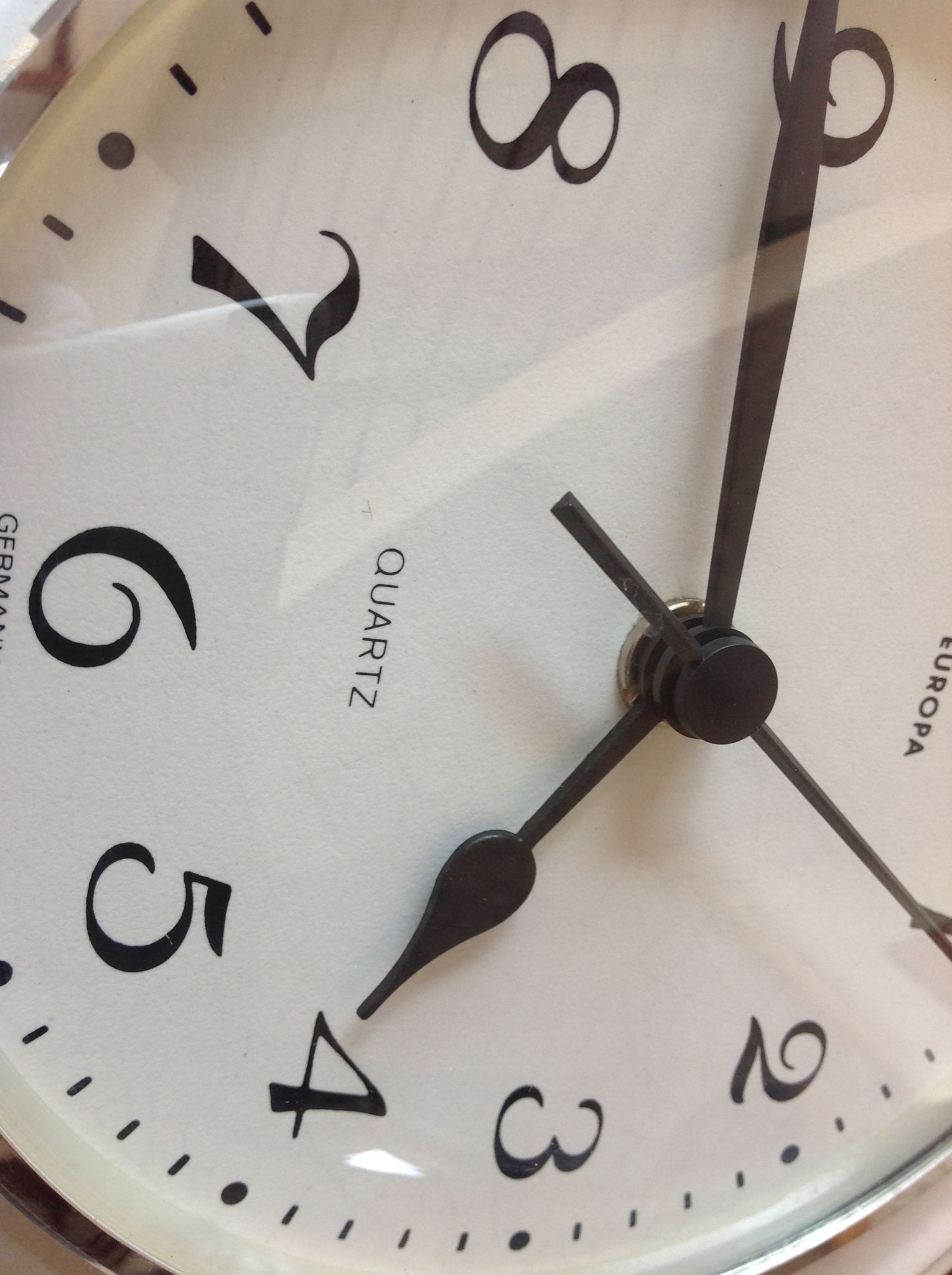 Vintage white ceramic octagonal clock 60/70