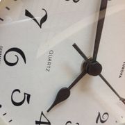 Vintage white ceramic octagonal clock 60/70