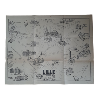 Map / plan of the monuments of the city of Lille