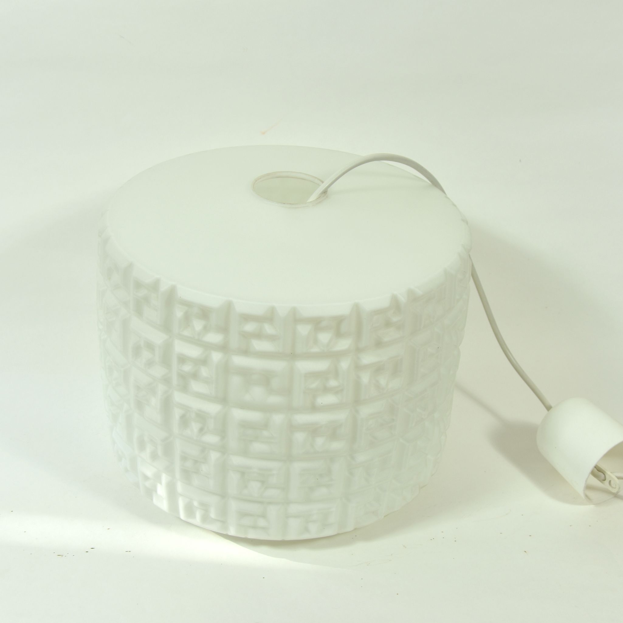 1970s white glass lamshade
