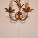 Set von 2 vergoldete Hollywood-Regency Wandlampen, Italien, 1950-70e