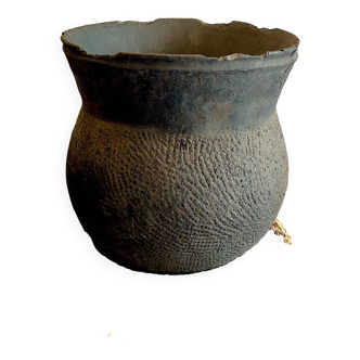 African earthenware storage pot, Senegal 19th century
