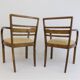 Set of 2 Art Deco chairs in birch burl