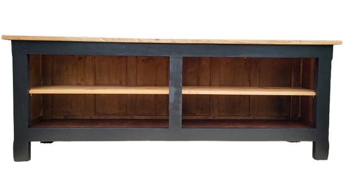 Enfilade • Comptoir de service bicolore noir • miel