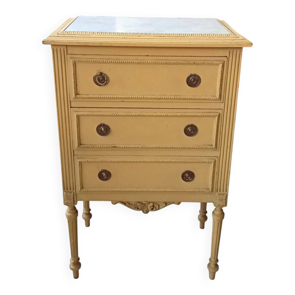 Ancien petit meuble d' appoint commode style Louis XVI