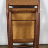 Wooden and leather folding rocking footring