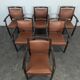 Set of 6 vintage chairs in copper colour.