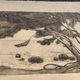 Charcoal drawing and ink the pines Carqueiranne sign Ryg