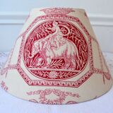 Red toile de Jouy lampshade