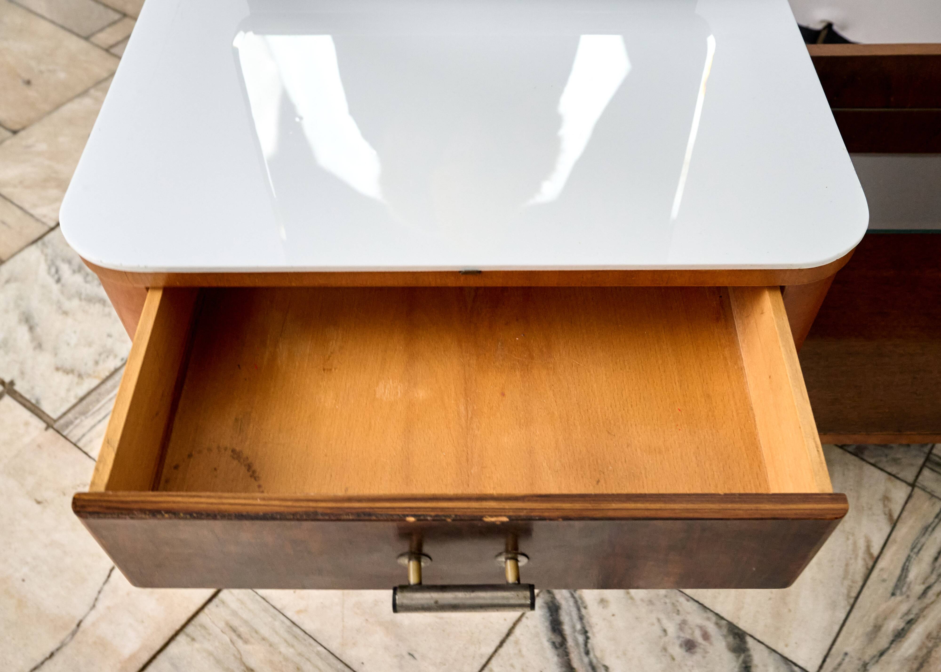 Vintage Toaletka Art Déco, proj. Jindřich Halabala, lata 40, Czechosłowacja