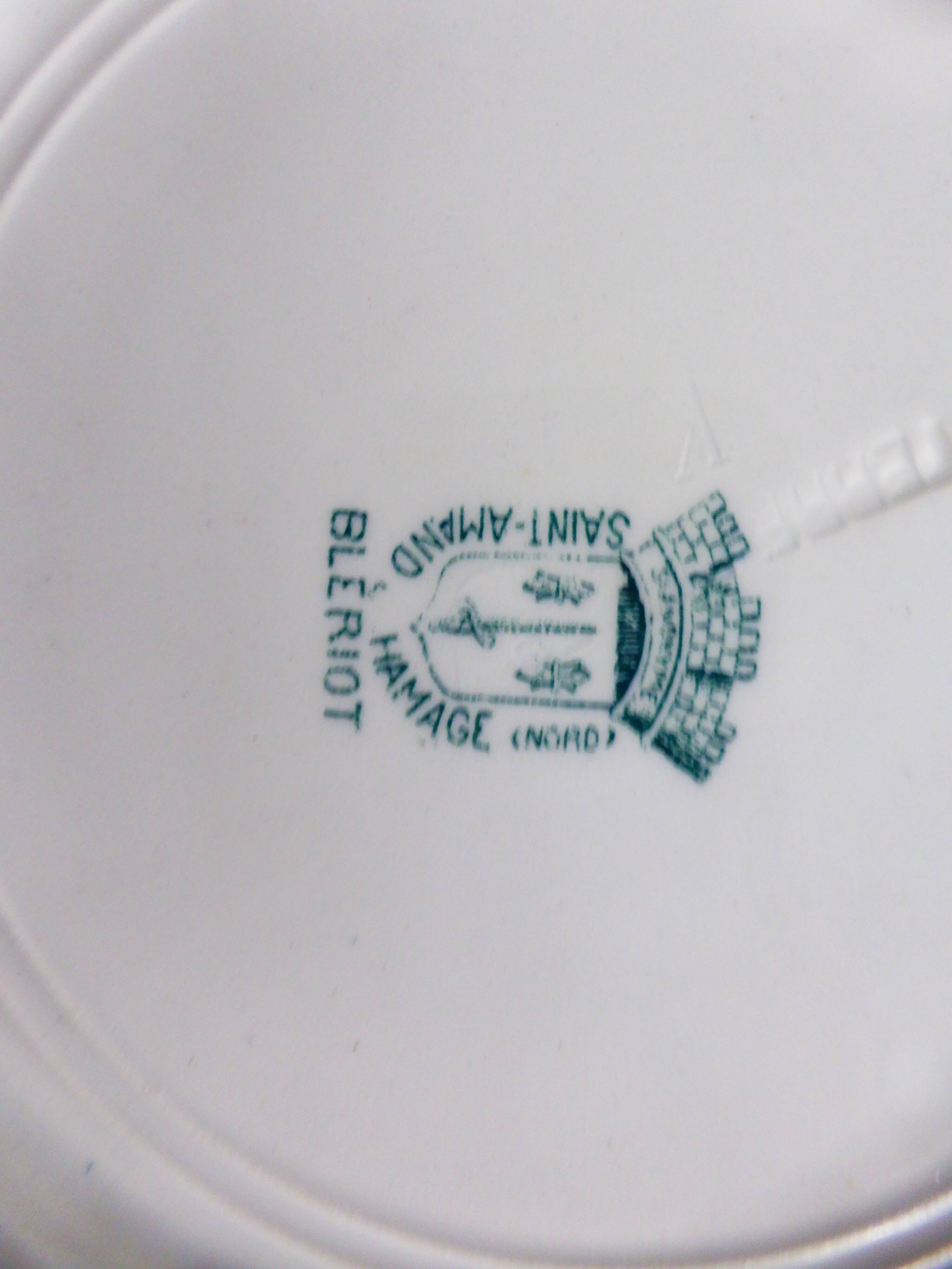 1 deep plate, St Amand et Hamage model, Bleriot 221260